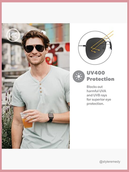 Polarized Aviator Sunglasses with Stainless Steel Frame main image 6